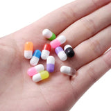 100pcs 6x12mm Mixed Pill Beads for DIY Phone Pa