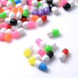 100pcs 6x12mm Mixed Pill Beads for DIY Phone Pa