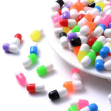 100pcs 6x12mm Mixed Pill Beads for DIY Phone Pa