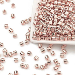 100Pcs 4x4mm Cylinder Plated CCB Beads Spacer DIY Jewelry Making