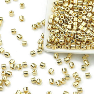 100Pcs 4x4mm Cylinder Plated CCB Beads Spacer DIY Jewelry Making