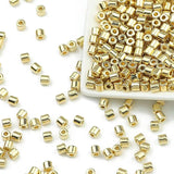 100Pcs 4x4mm Cylinder Plated CCB Beads Spacer DIY Jewelry Making