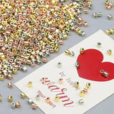 100Pcs 4x4mm Cylinder Plated CCB Beads Spacer DIY Jewelry Making