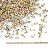 100Pcs 4x4mm Cylinder Plated CCB Beads Spacer DIY Jewelry Making