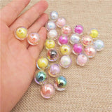 30PCS 16mm Acrylic Double Round Beads Random Spacer Loose Beads