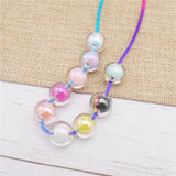 30PCS 16mm Acrylic Double Round Beads Random Spacer Loose Beads