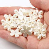 50pcs 20MM Acrylic Spacer Beads Pearls Flowers Shape for DIY Jewelry Making