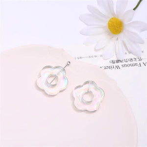 Acrylic Flower Shape Bead Multicolor Charm Bead For DIY Earrings Jewelry Making