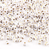 200pcs 5mm Acrylic Spacer Beads Letter Square Alphabet Jewelry Making DIY