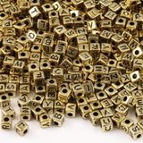 200pcs 5mm Acrylic Spacer Beads Letter Square Alphabet Jewelry Making DIY