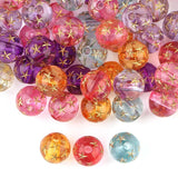 100pcs/Lot 9.8mm Pentagram Print Acrylic Beads for Jewelry Making