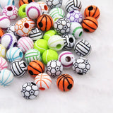 20pcs Green Tennis Acrylic Spacer Beads DIY Jewelry Making 12mm