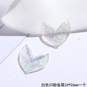 Acrylic Resin Fish Tail Mobile Phone Case Accessories 20pcs/lot DIY Making