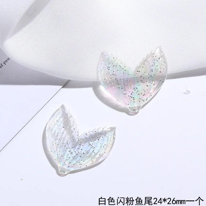 Acrylic Resin Fish Tail Mobile Phone Case Accessories 20pcs/lot DIY Making