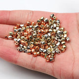 Plated Metal Faceted CCB Acrylic Loose Beads Jewelry Making DIY Bracelet