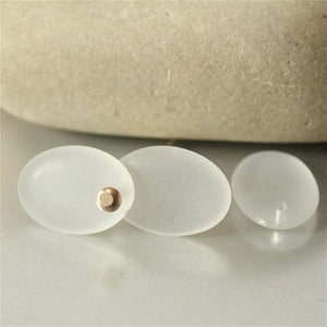 30pcs Matte Clear Oval Acrylic Beads 20mmx14mm Z142