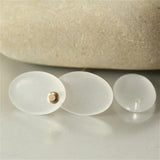 30pcs Matte Clear Oval Acrylic Beads 20mmx14mm Z142