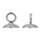 100Pcs Stainless Steel Bead Cap Pendant Bails for Jewelry Making 7x8mm