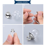 100Pcs Stainless Steel Bead Cap Pendant Bails for Jewelry Making 7x8mm