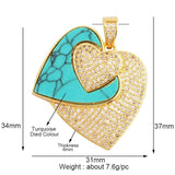 Heart Shape Mother of Pearl Pendant Charm, DIY Necklace Accessories
