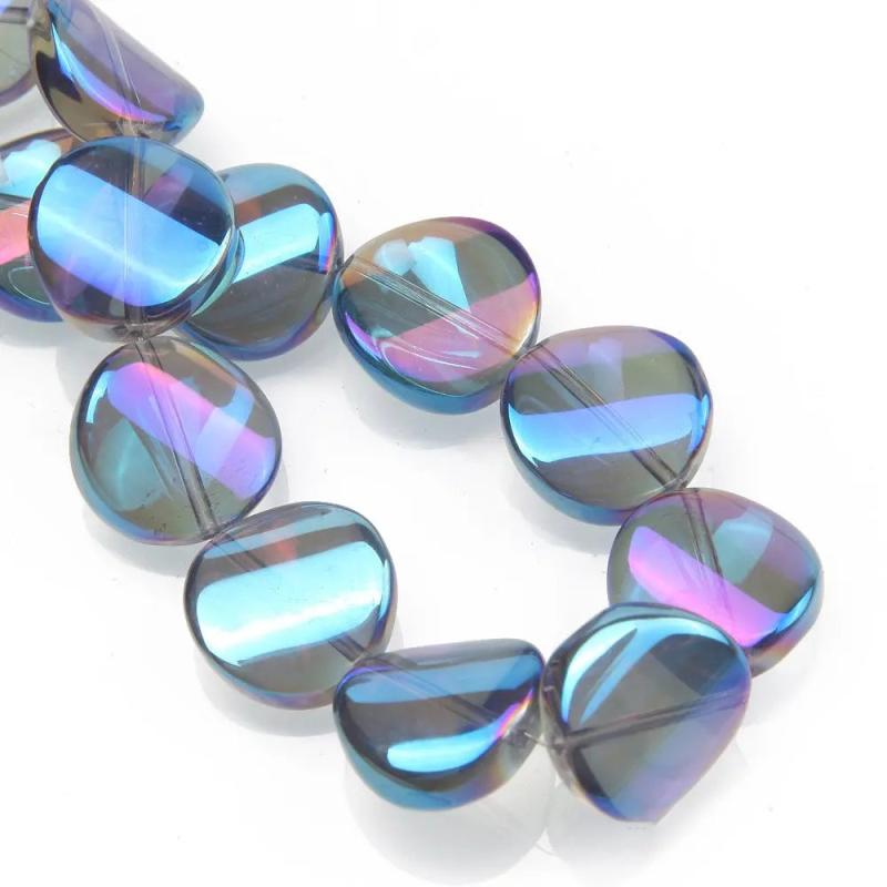 38PCS Twisted Flat Round Beads for Jewelry Making 16mm