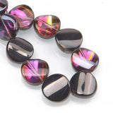 38PCS Twisted Flat Round Beads for Jewelry Making 16mm