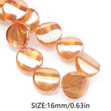 38PCS Twisted Flat Round Beads for Jewelry Making 16mm