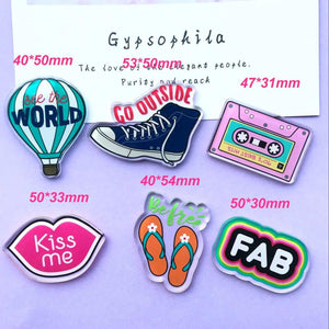 10pcs Resin Acrylic Shoe Charms for DIY Decoration Necklace Bag