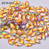 100pc Pink AB Sewing Rhinestones 7*15mm Flat Back Horse Eye Strass Crystal