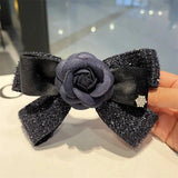 Fabric Bow Brooches for Women Camellia Flower Shirt Cravat Collar Pins