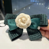 Fabric Bow Brooches for Women Camellia Flower Shirt Cravat Collar Pins