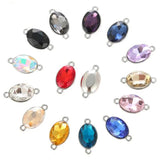 10pcs Crystal Rhinestone Oval Glass Charms for Jewelry Making