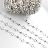 1m Clear Crystal Beads Chains Glass KC Chain for Necklace Bracelet DIY Jewelry