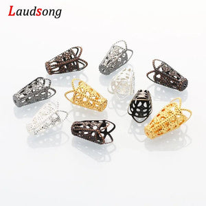 Metal Wine Cup Bead Cap Hollow Flower Trumpet End Caps for Jewelry Making