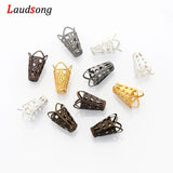 Metal Wine Cup Bead Cap Hollow Flower Trumpet End Caps for Jewelry Making