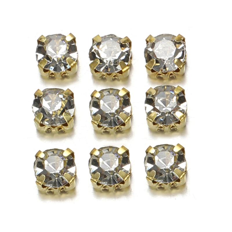 200pcs Crystal Round Rhinestone Beads for Jewelry Making