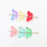 50PCS Butterfly Pendants Czech Glass Beads 8*15mm