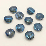 20Pcs Twist Coin Faceted Crystal Glass Beads 14MM for DIY Jewelry Making