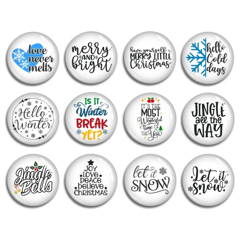 Christmas Tree Glass Dome Cabochon, Picture Bead - FJ2340