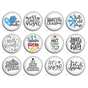 Christmas Tree Glass Dome Cabochon, Picture Bead - FJ2340