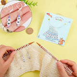 9Pcs Num 10-90 Acrylic Beads Stitch Marker Charms Locking Stitch Marker