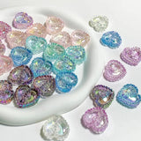 10pcs Flower Heart Acrylic Beads for Jewelry Making Diy