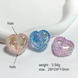 10pcs Flower Heart Acrylic Beads for Jewelry Making Diy