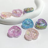 10pcs Flower Heart Acrylic Beads for Jewelry Making Diy