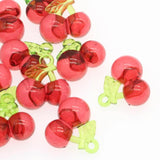 5Pcs Cartoon Cherry Shape Acrylic Beads Jewelry Making Earrings 30mm