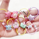 Kids Hair Bands with Acrylic Beads Elastic Hair Tie