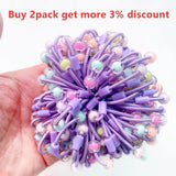 Kids Hair Bands with Acrylic Beads Elastic Hair Tie