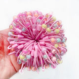 Kids Hair Bands with Acrylic Beads Elastic Hair Tie