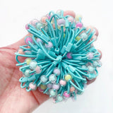 Kids Hair Bands with Acrylic Beads Elastic Hair Tie
