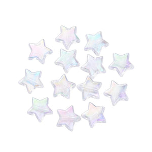 100pcs Eco-Friendly Acrylic Star 10x4mm Beads for Jewelry Making